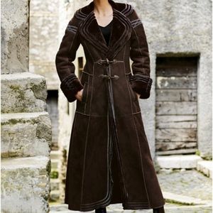 Peruvian Connection Shearling Brown Coat